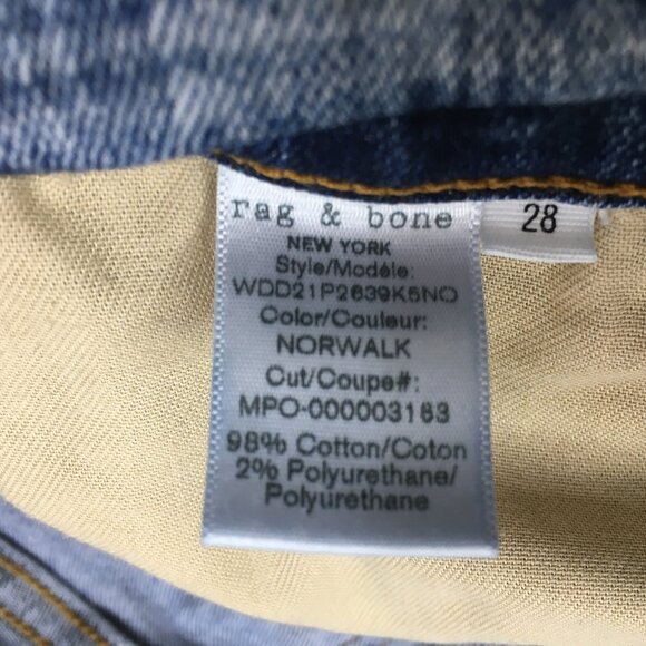 RAG & BONE 5 Pocket Norwalk Distressed NINA High Rise Ankle Skinny Jeans - Picture 4 of 11